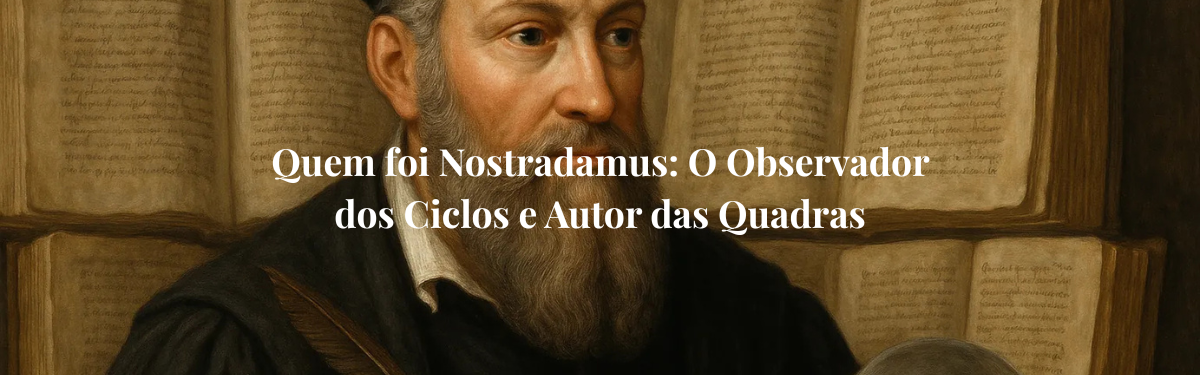 Nostradamus Quem foi Nostradamus: O Observador dos Ciclos e Autor das Quadras